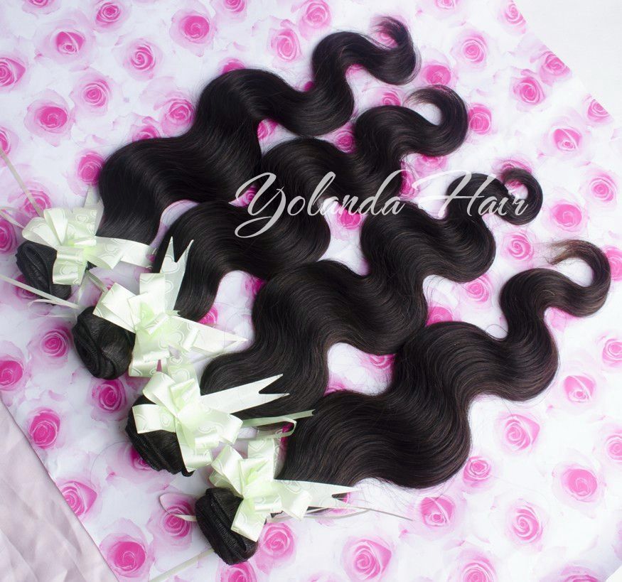 Brazilian Virgin Hair Extension Body wave 1PCS,8in-30in,Free shipping By DHL