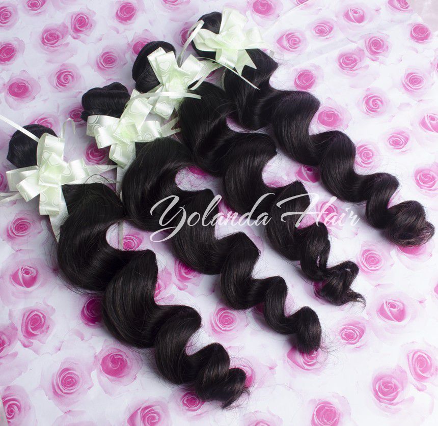 Brazilian virgin hair loose wave 1 pc hair ,smooth and soft hair 