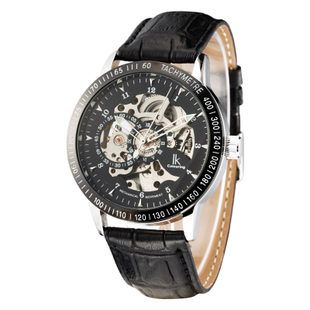 Genuine Leather Band Fashion Military Skeleton Wrist Original IK Brand Automatico Mechanical Movement Men watch