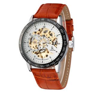 Genuine Leather Band Fashion Military Skeleton Wrist Original IK Brand Automatico Mechanical Movement Men watch