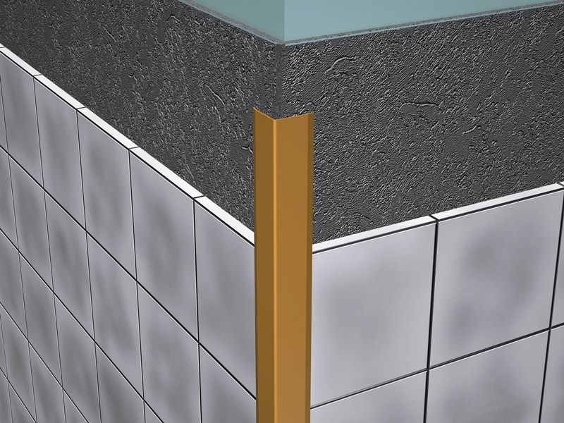 stainless steel tile profile - for wet floors - bathroom - Luxury 