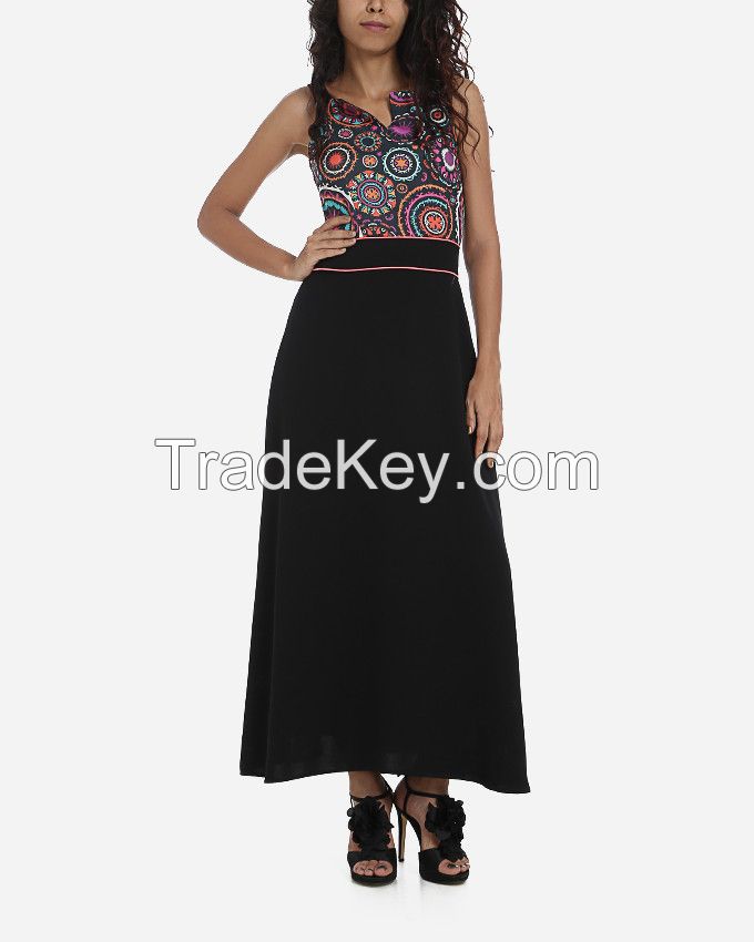 SSDR39- Morocan Print Maxi Dress