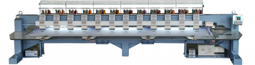 High speed flat embroidery machine