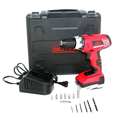 Dextra 18V Lithium-Ion Cordless Drill