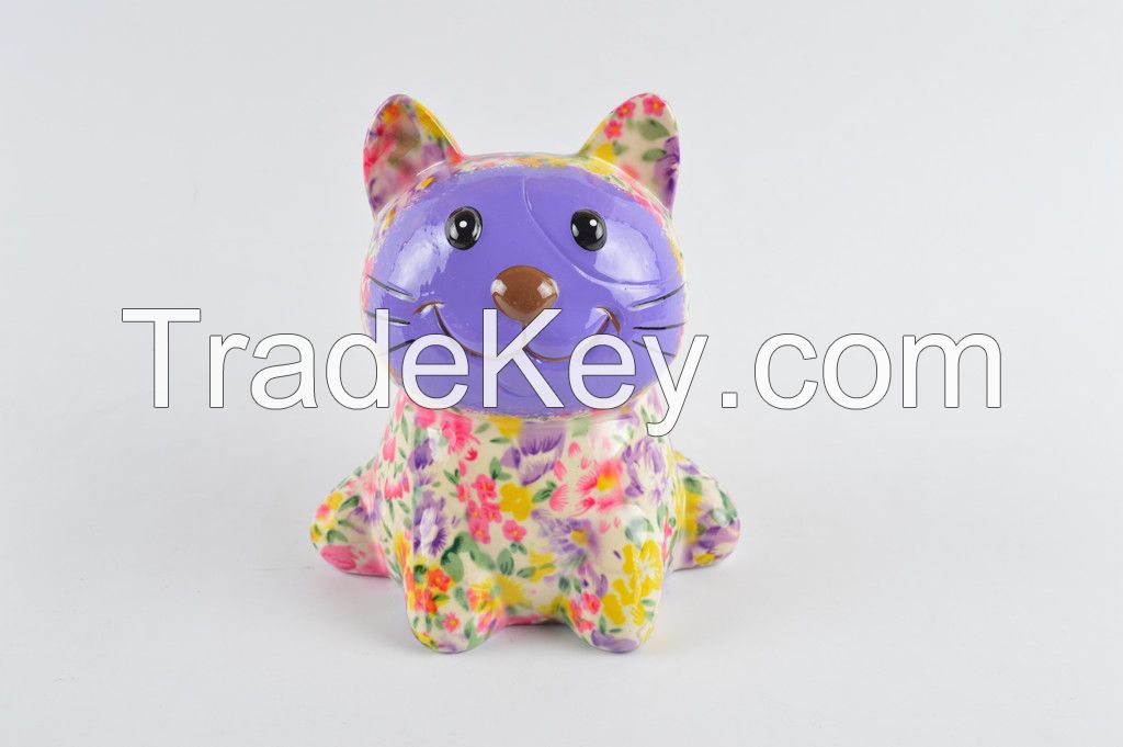 Funny cat home decorate money bank money box coin bank children Gift animal Shape