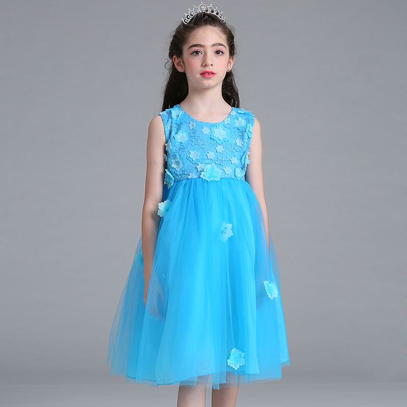 New Beauty Flower Gilrs Fashion Frock Lace Party Dress