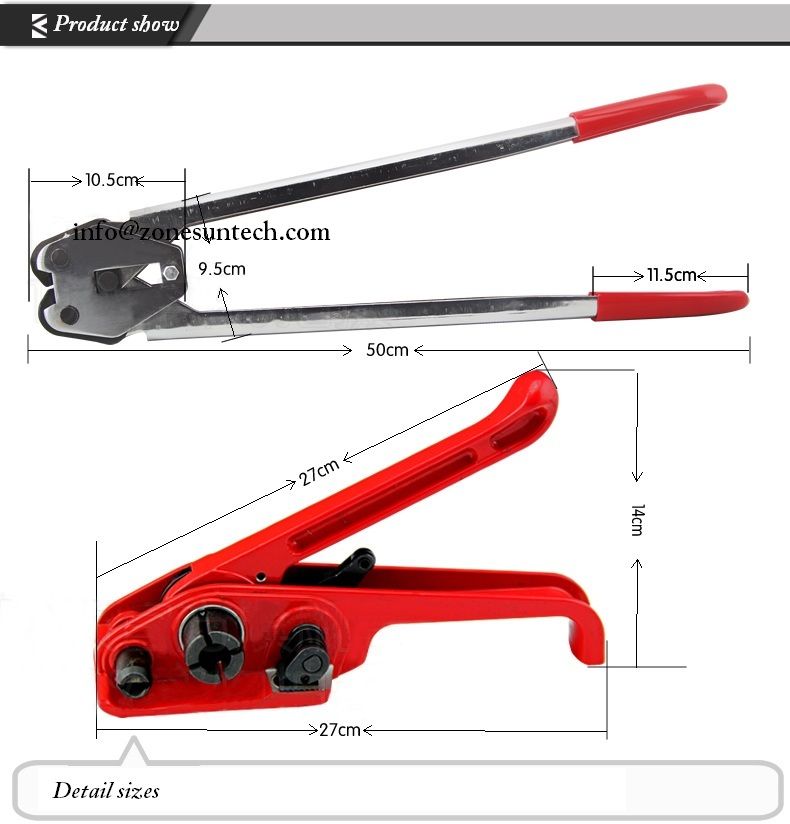 Manual Plastic strapping tool, manual strapping tool, sealer and tensioner