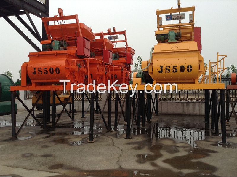 JS500 twin shaft concrete mixer for sale