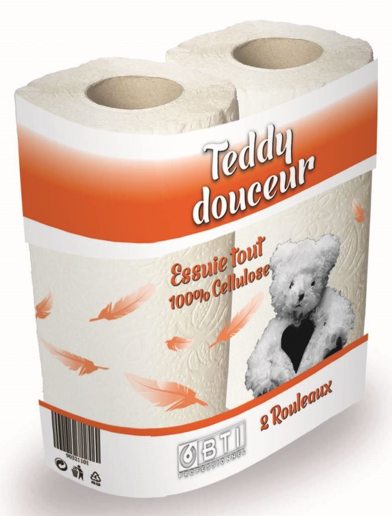 Kitchen Towel Teddy Douceur - 2 ply/2 rolls/50&Atilde;&cent;&iuml;&iquest;&frac12;&iuml;&iquest;&frac12;