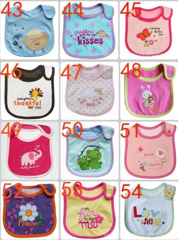 Baby bibs with cute design