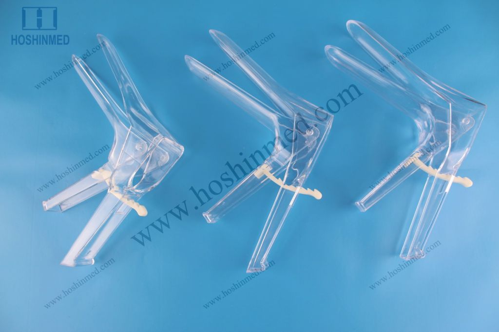 Gynecology disposable sterile vaginal speculum side screw