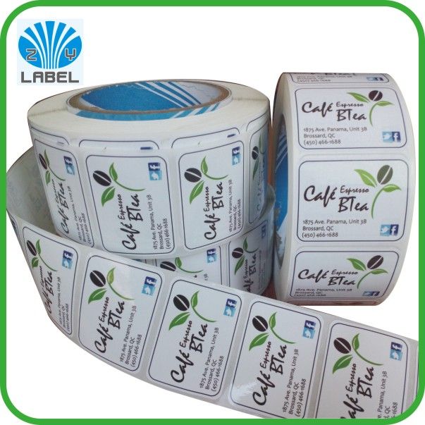 Weather resistant glossy laminated vinyl sticker design & sticker printing label printing