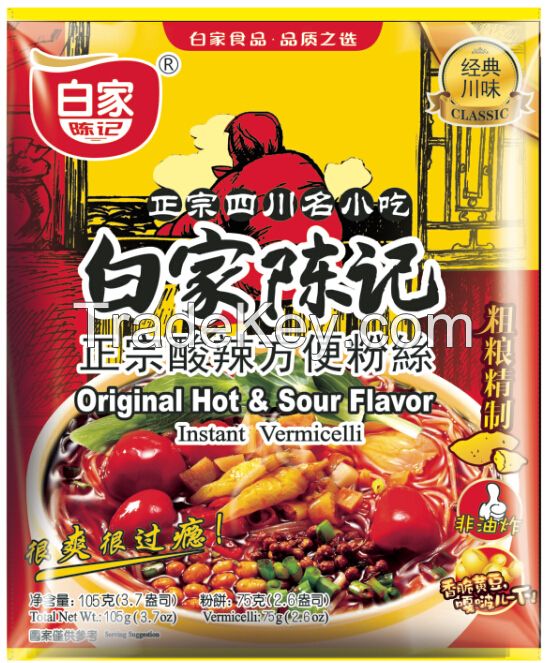 Baijia Instant Vermicelli Original Hot & Sour Flavor-bag pack