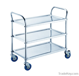 PRC-L3 three-tier stainless steel kitchen trolley(round tube)