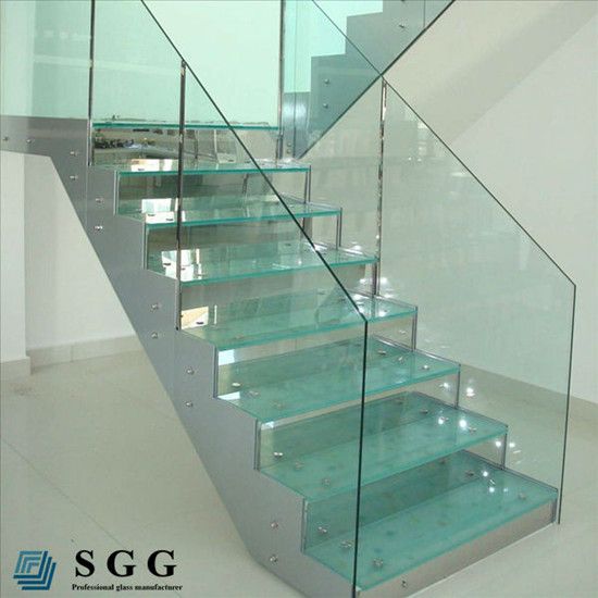 Good quality house stair balcony railings glass panels