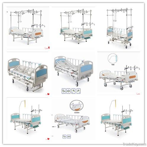 manual two crank hospital care bed