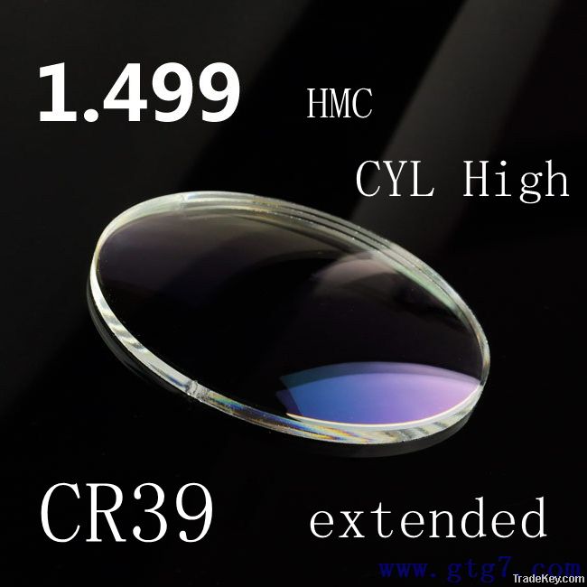 1.1.1stock lens 1.50 HMC Single Vision optical resin lenses high quail