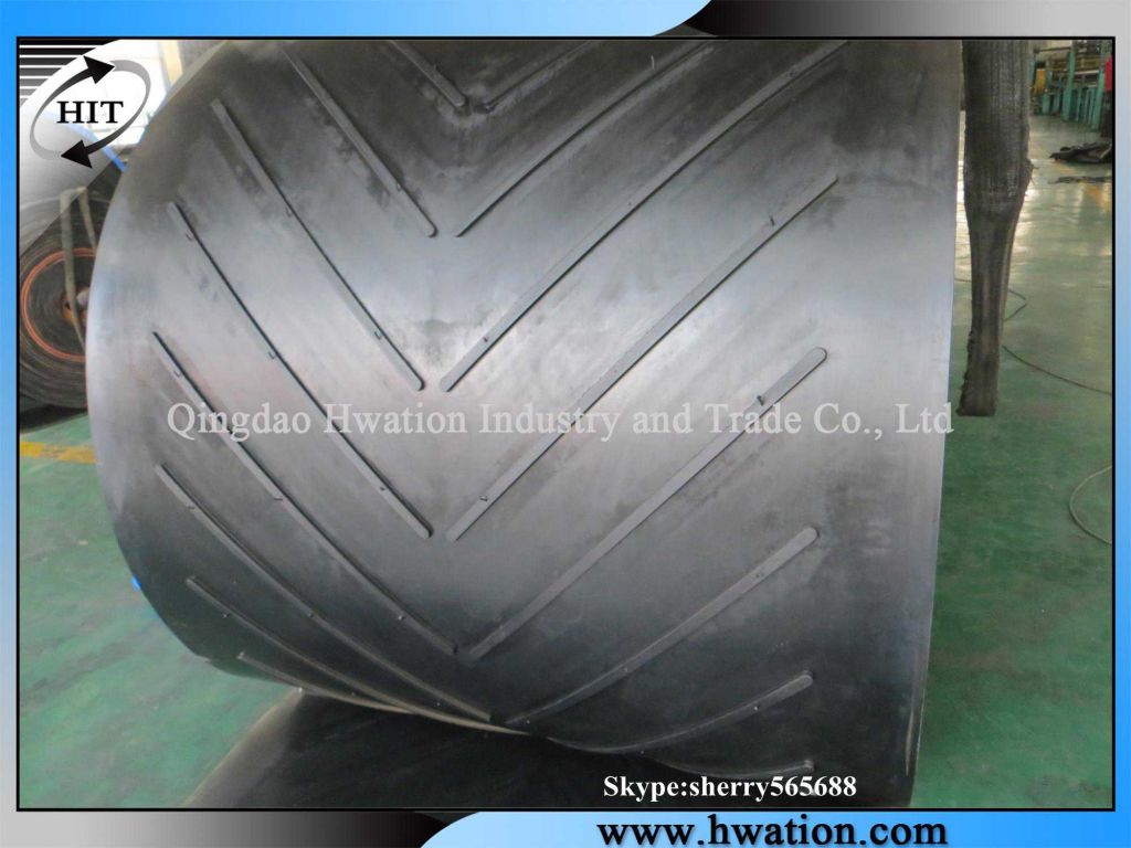 chevron/ cleated rubber conveyor belt /belting manufacturer