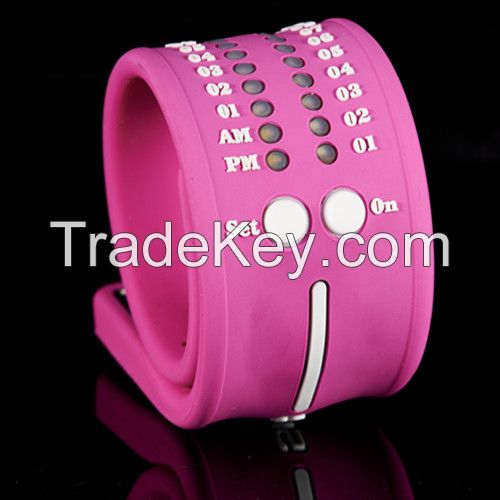 silicone slap led digital watch