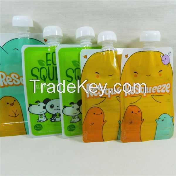 BPA FREE reusable baby food pouches