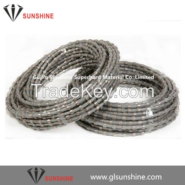 8.5, 9.0mm plastic diamond wire for Granite profiling cutting block squaring