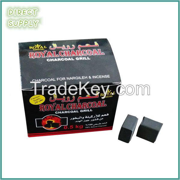 high quality flat cube charcoal for hooka