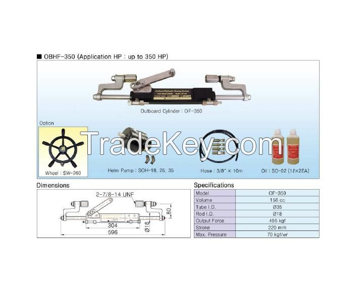 Hydraulic steering system &amp;#40;OBHF-350&amp;#41;