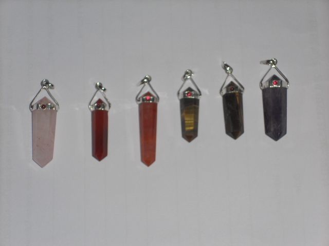 Mix Gemstone Double Terminated Pendants