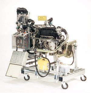 Mounting and preparation of engines for tests under load