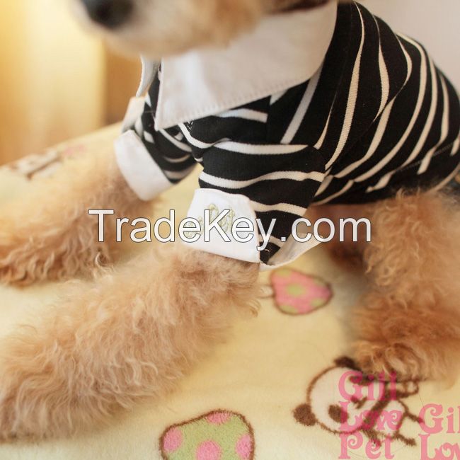 2014 pet breathable cotton T-shirt for teddy and poodle