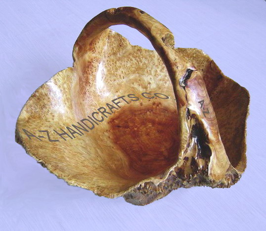 Wooden Baskets, Natural Wood Roots Baskets