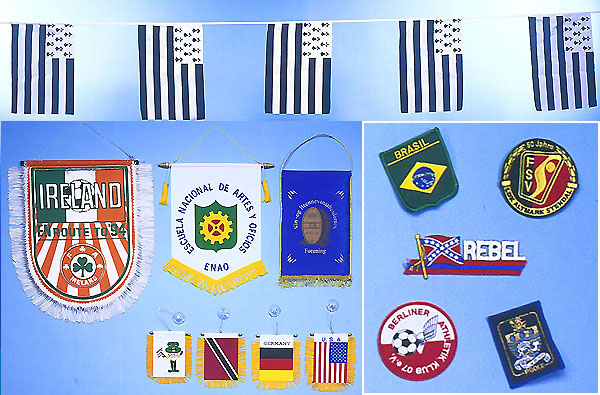 Custom Souvenir Banners, Pennants Garlands & Badges