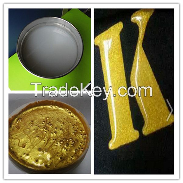 shimmer gold/ silver silicone ink used for custom logos printing