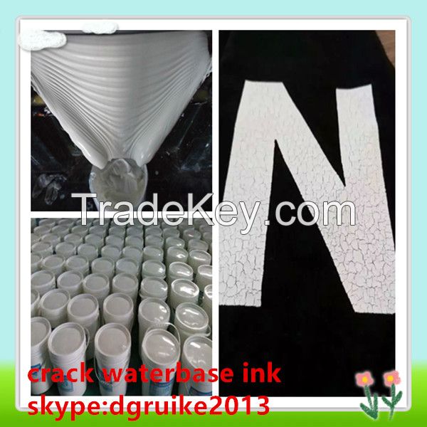 China factory cracking waterbase rubber ink for custom t-shirt printing