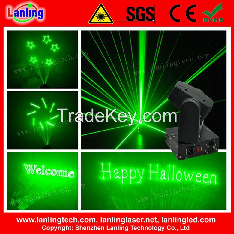 30mW Green 15Kpss DMX Mini Moving-Head Animation laser Light 