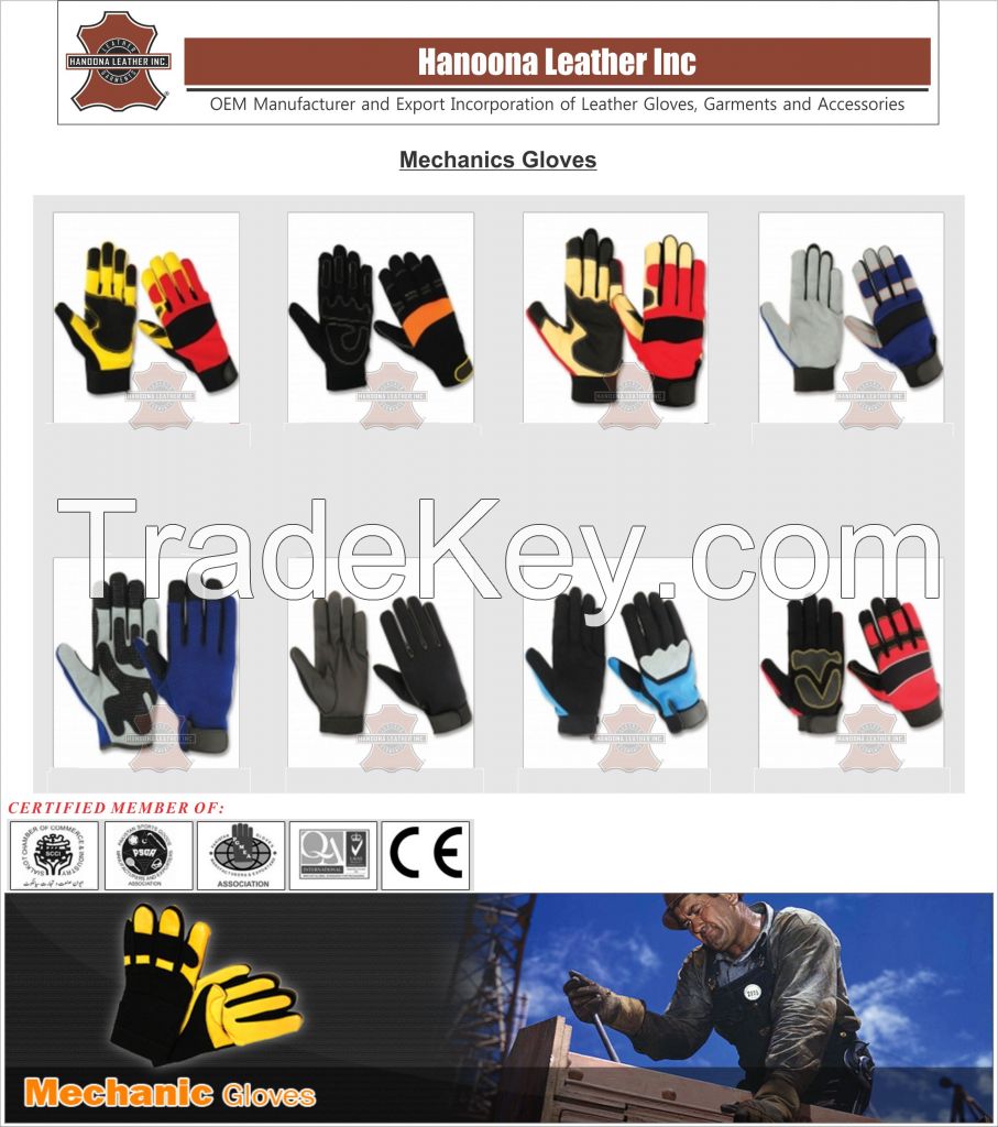 Hot selling Mechanical Working Gloves, construction mechanics work gloves