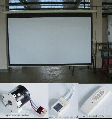 Electric screen with tubular motor (matte white )