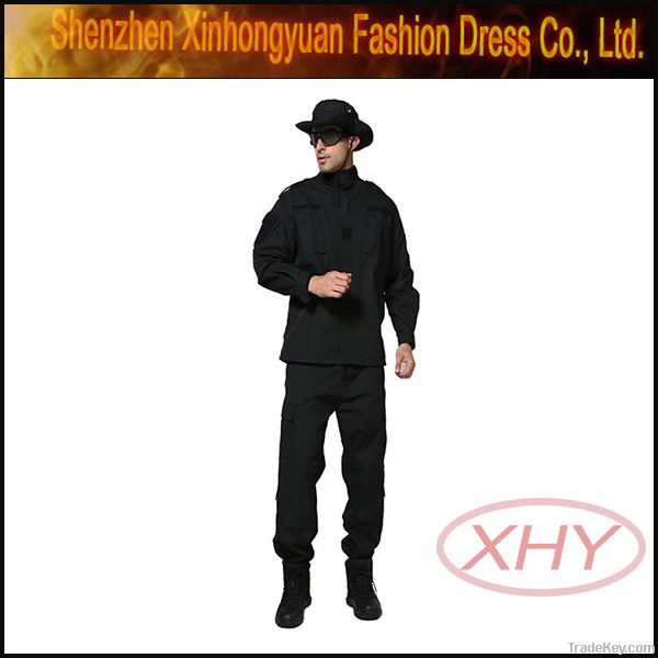 Black military uniform tactical uniform