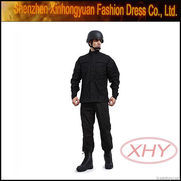 Black military uniform tactical uniform