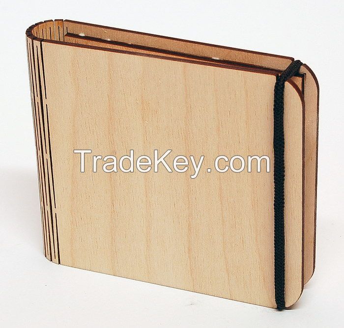 Laser cut wooden plain paper block holder without design