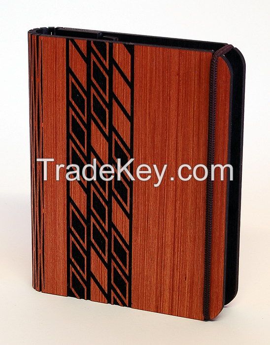 Laser cut wooden paper block holder with square shaped design