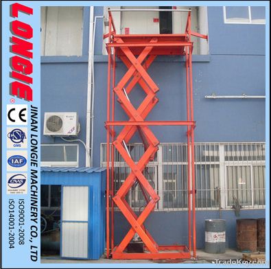 Hydraulic scissor cargo lift