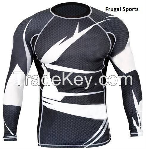 Rash Guards, high quantity sublimation compression short sleeve jersey!