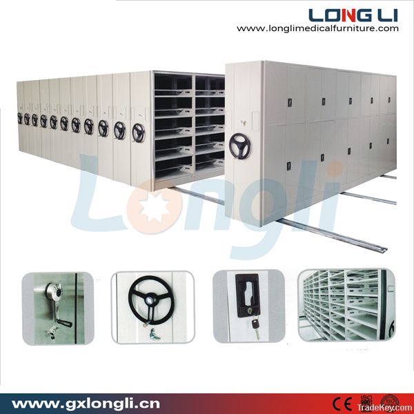 Metal storage cabinet design, mobile shelving system , Steel Mobile shel