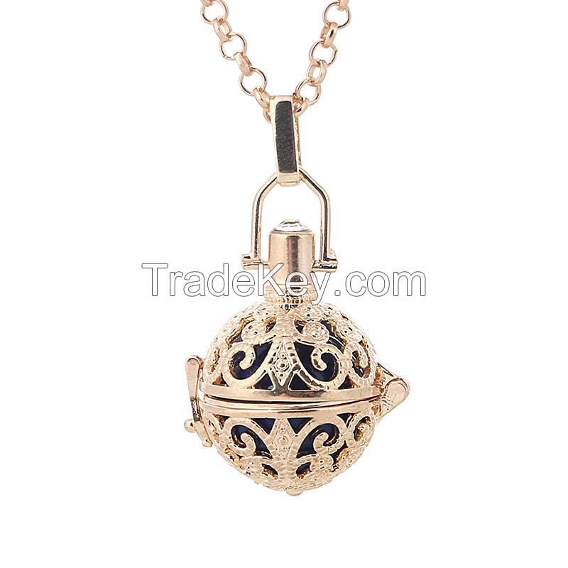 Fashion Jewelry 2016 Gold Chime Ball Angel Caller Cage Pendant Necklace