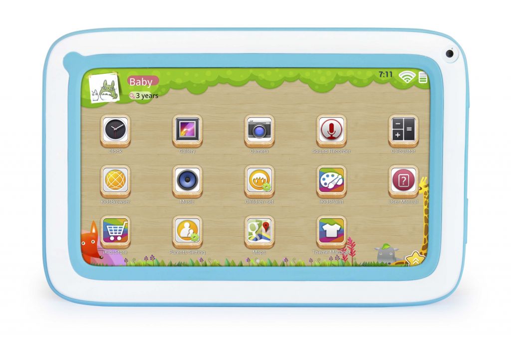 7inch Kids tablet pc with education softwares customized APK for children, school, government project