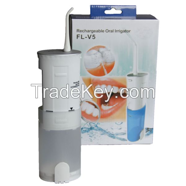 Portable oral irrigator dental water jet adjustable water pressure from 75 to 125PSI