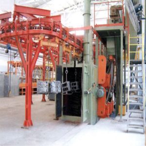 Q58 Piled and released type shot blasting machine