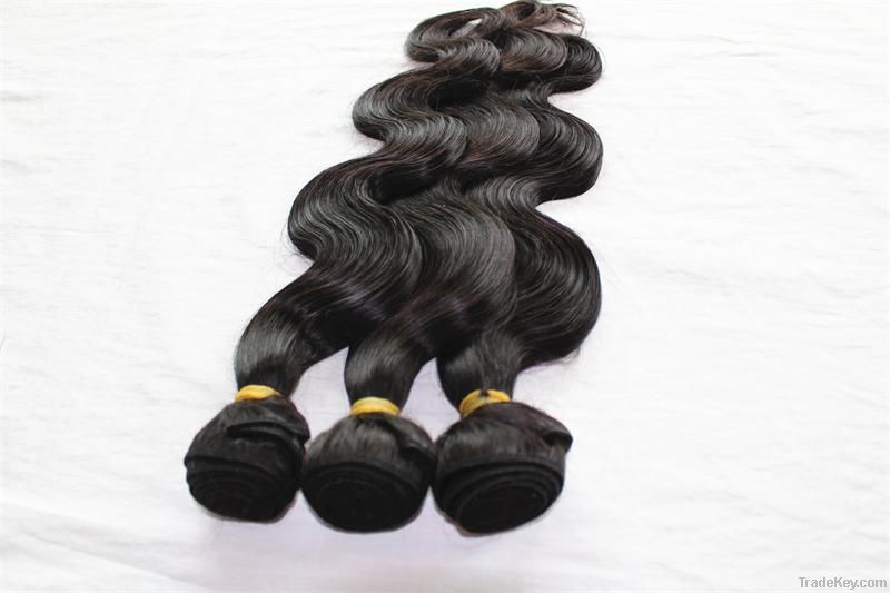 100% Virgin Remy Human Hair Weave Body Wave Natural Color 10&quot;-28&quot;