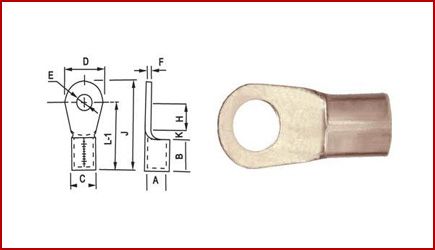 Copper Ring Tongue Terminal Ends